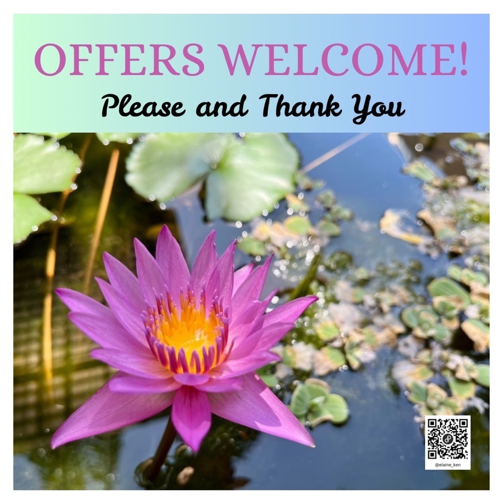 Offers welcome! Thoughtful offers considered, keeping in mind Poshmark fees. TU!